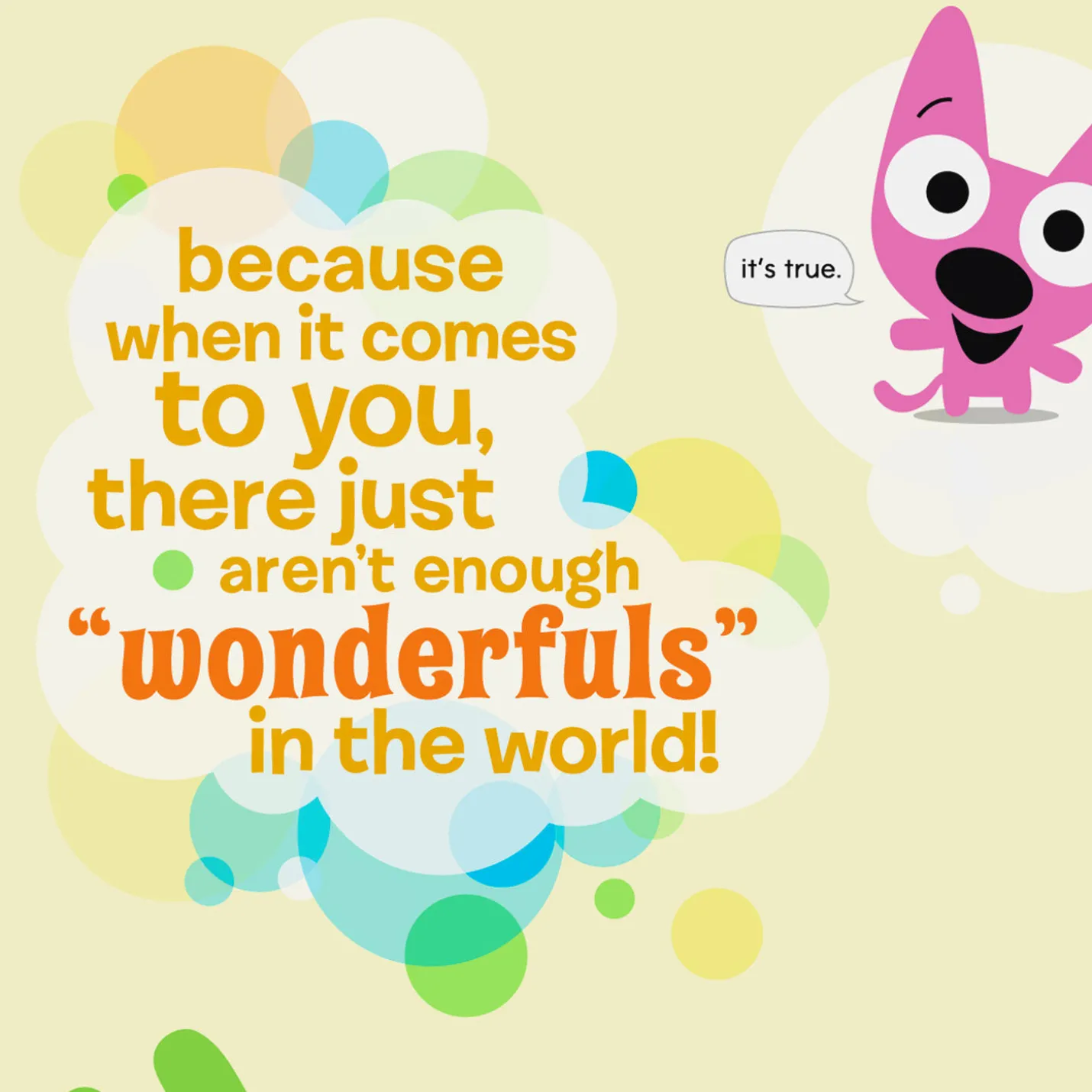 hoops&yoyo You're Wonderful to Infinity Birthday Card With Sound