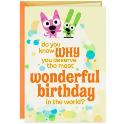 hoops&yoyo You're Wonderful to Infinity Birthday Card With Sound