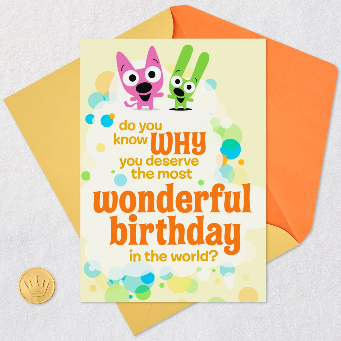 hoops&yoyo You're Wonderful to Infinity Birthday Card With Sound
