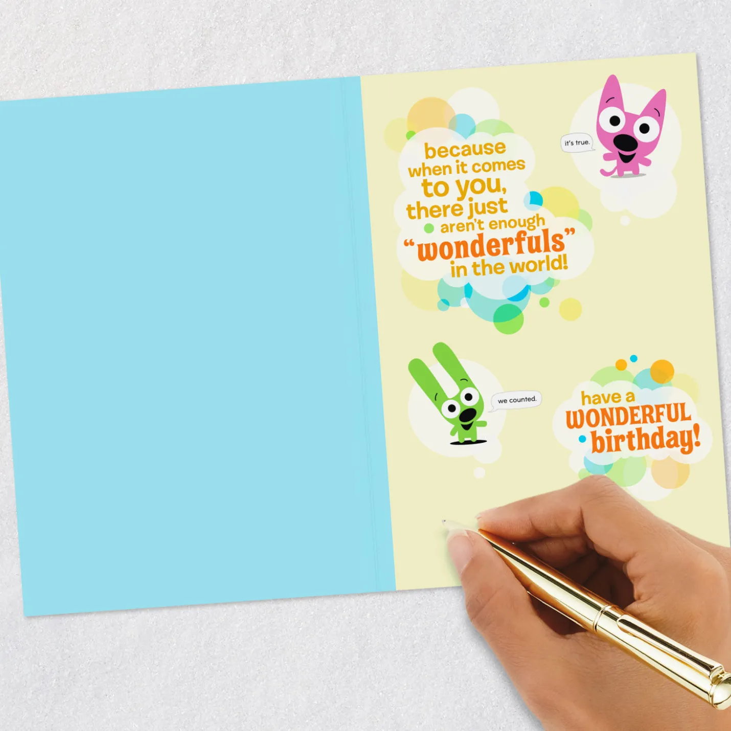 hoops&yoyo You're Wonderful to Infinity Birthday Card With Sound