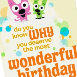 hoops&yoyo You're Wonderful to Infinity Birthday Card With Sound