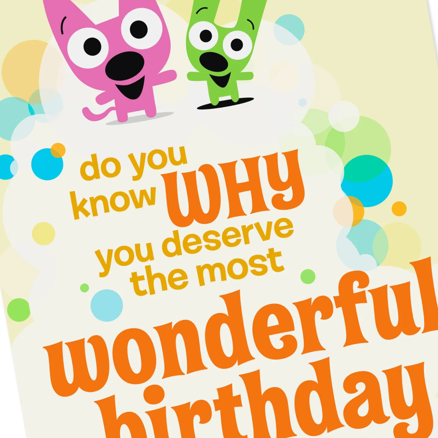 hoops&yoyo You're Wonderful to Infinity Birthday Card With Sound