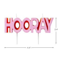 "Hooray" Pink Candle