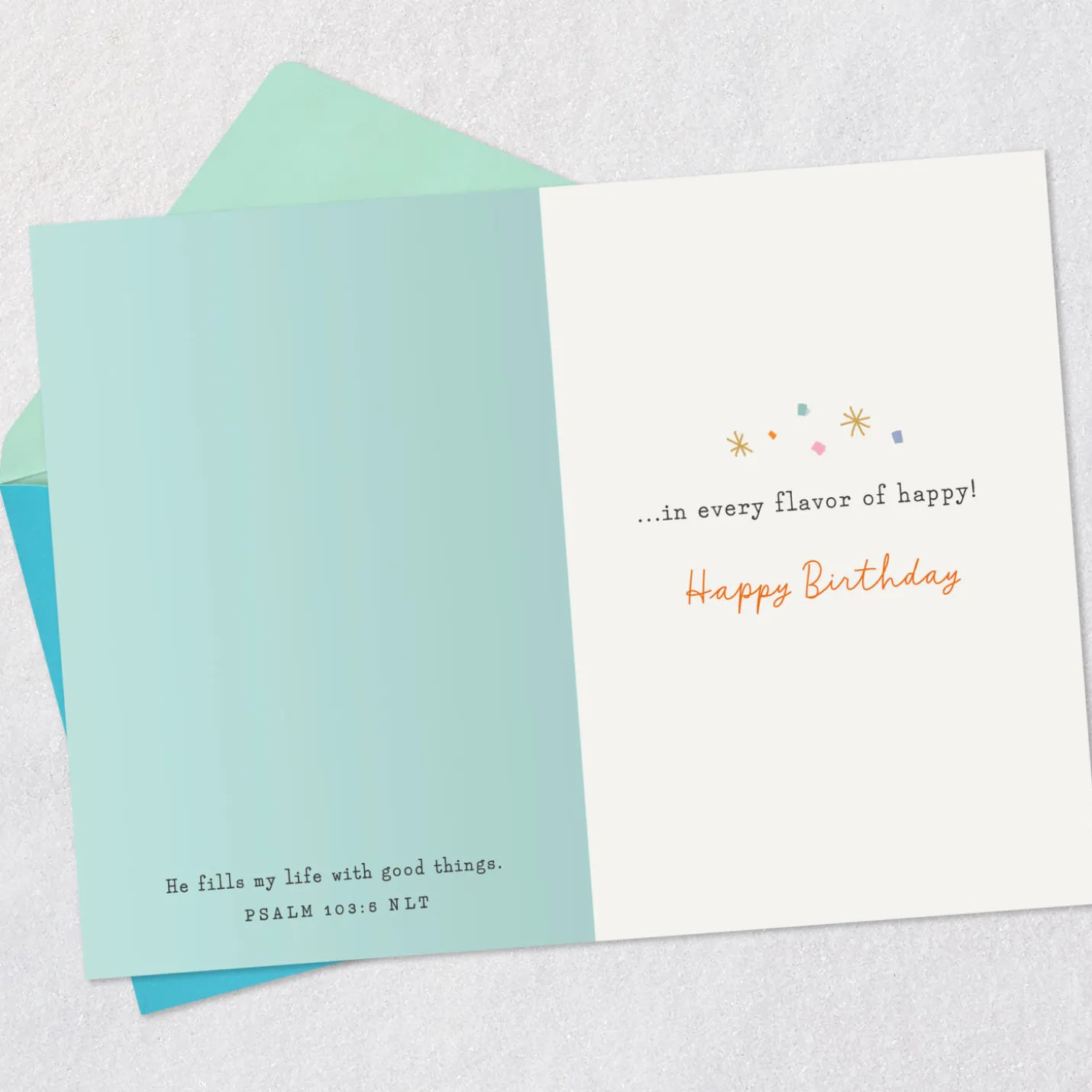 Hope God Piles on the Blessings Religious Birthday Card