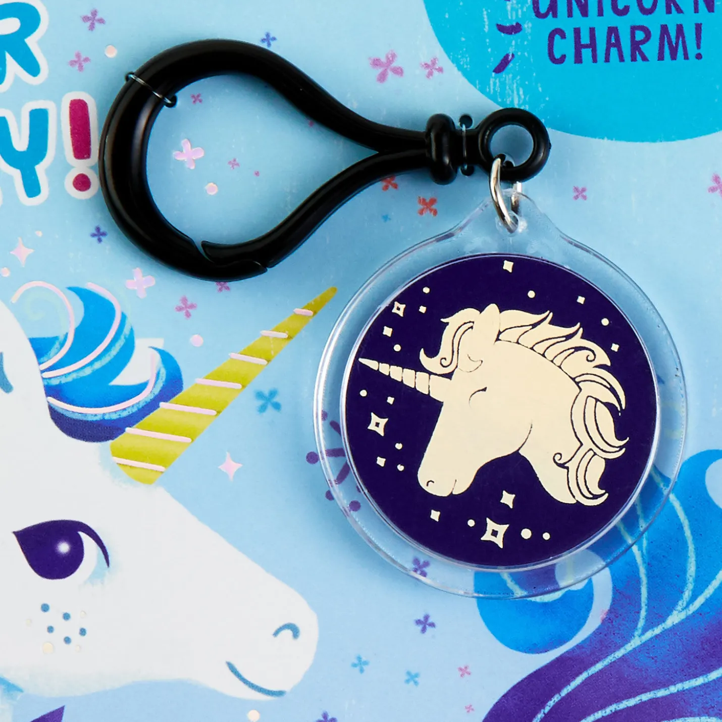Hope It's Magical Birthday Card for Kids With Unicorn Backpack Clip