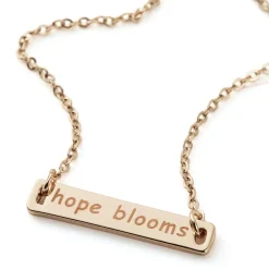 Hope Blooms Gold Metal Necklace