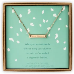 Hope Blooms Gold Metal Necklace