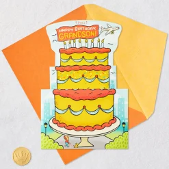 Hope the Fun Stacks Up Pop-Up Birthday Card for Grandson