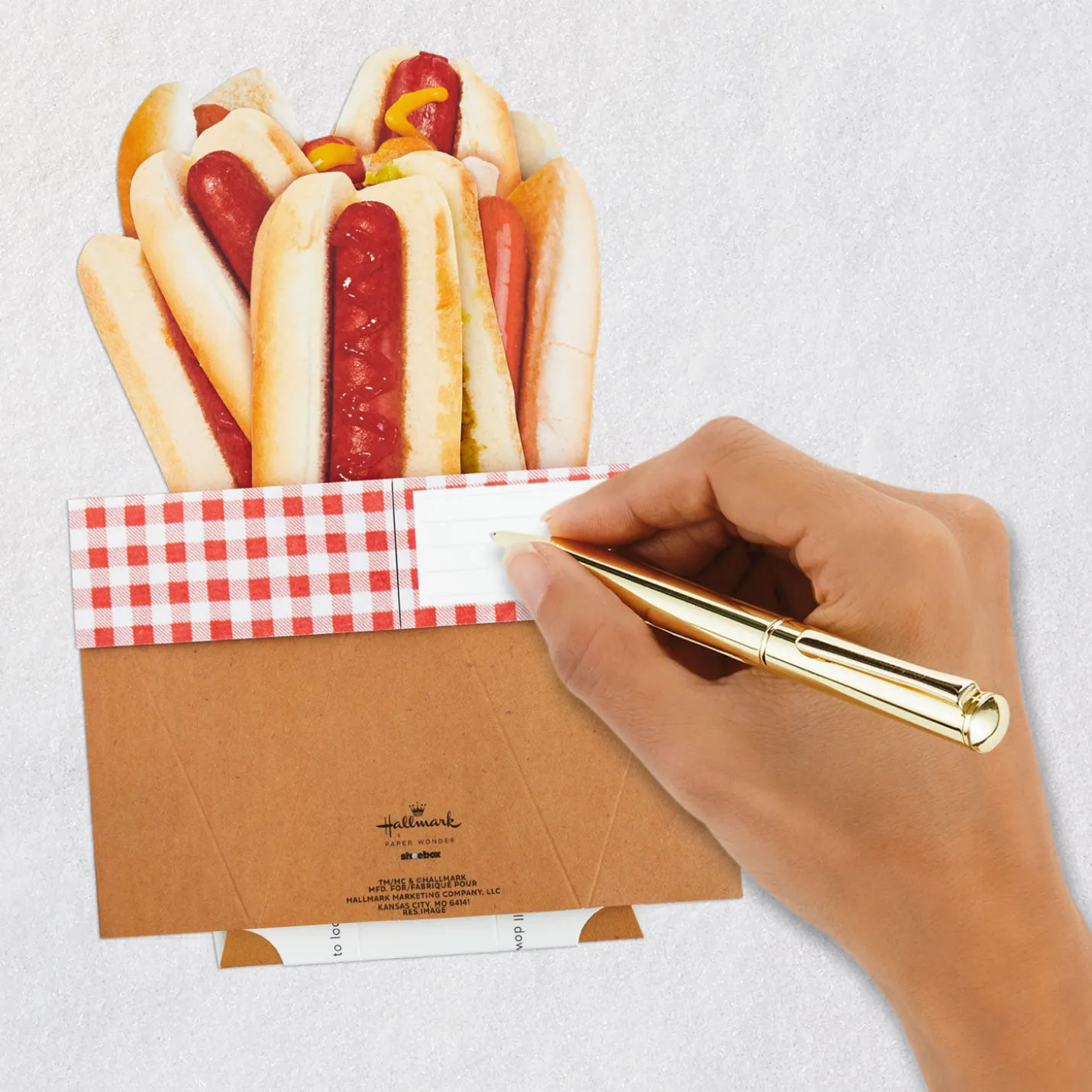 Hope Today Is a Real Wiener Hot Dog Bouquet Funny 3D Pop-Up Card