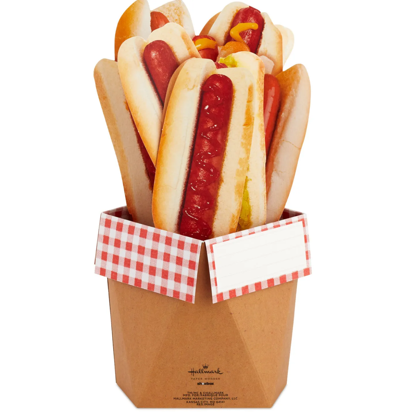 Hope Today Is a Real Wiener Hot Dog Bouquet Funny 3D Pop-Up Card