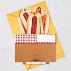 Hope Today Is a Real Wiener Hot Dog Bouquet Funny 3D Pop-Up Card