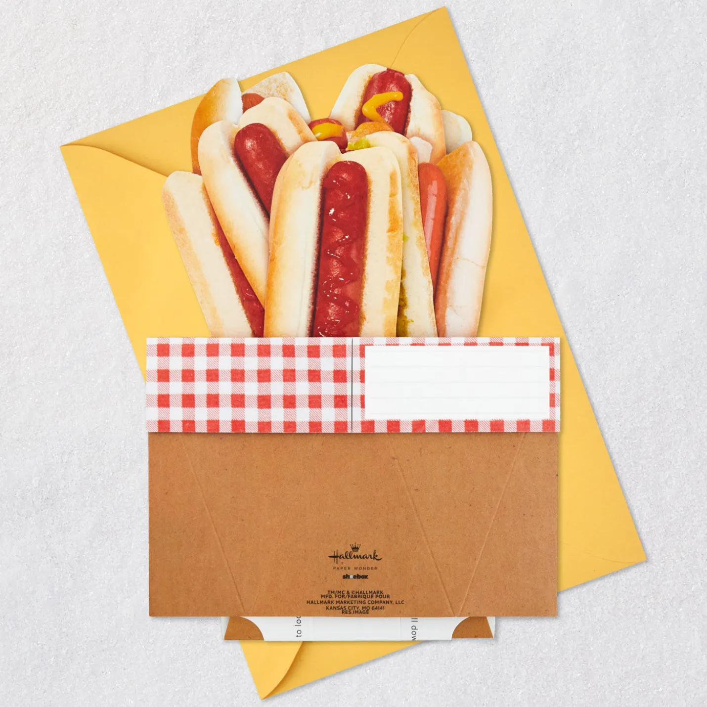 Hope Today Is a Real Wiener Hot Dog Bouquet Funny 3D Pop-Up Card