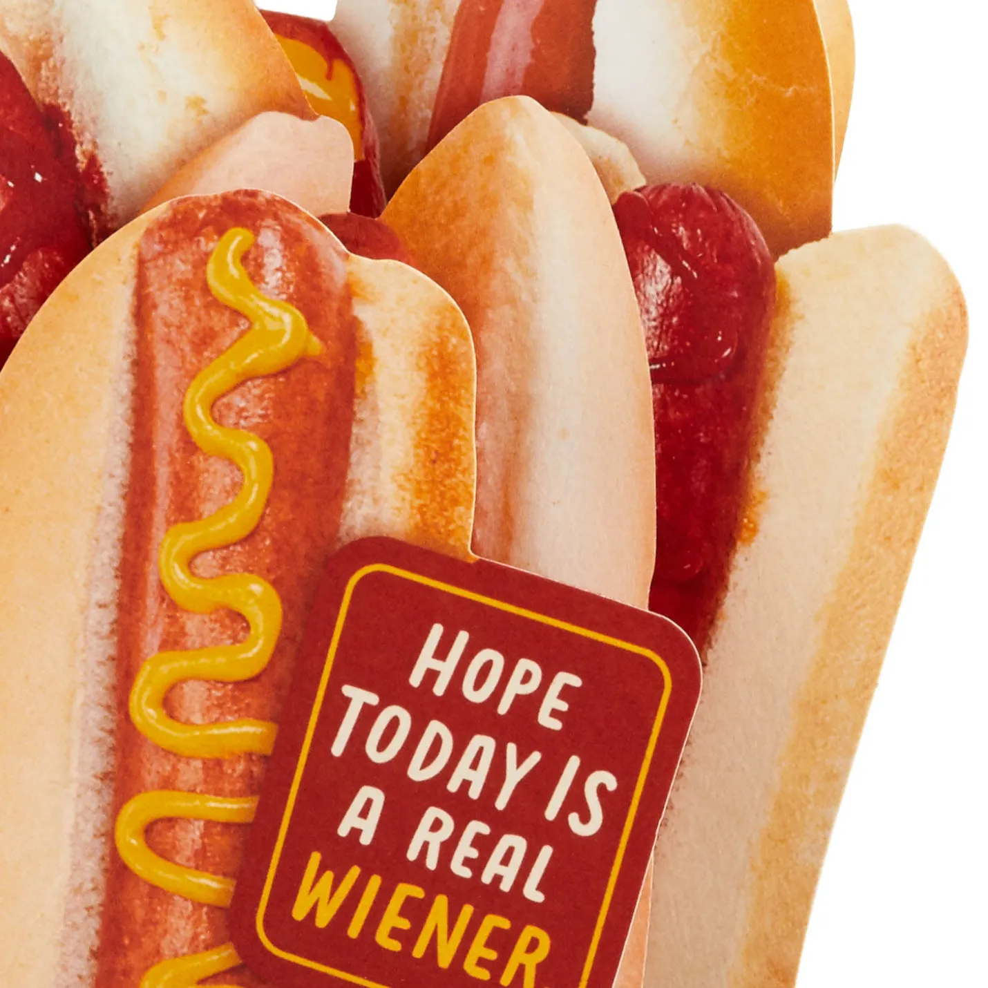 Hope Today Is a Real Wiener Hot Dog Bouquet Funny 3D Pop-Up Card