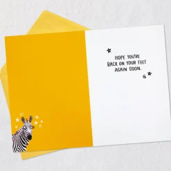 Hope You're Back on Your Feet Soon Funny Get Well Card