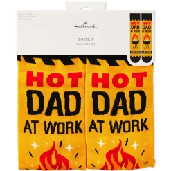Hot Dad at Work Novelty Crew Socks