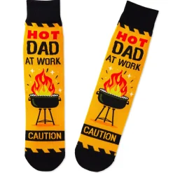 Hot Dad at Work Novelty Crew Socks