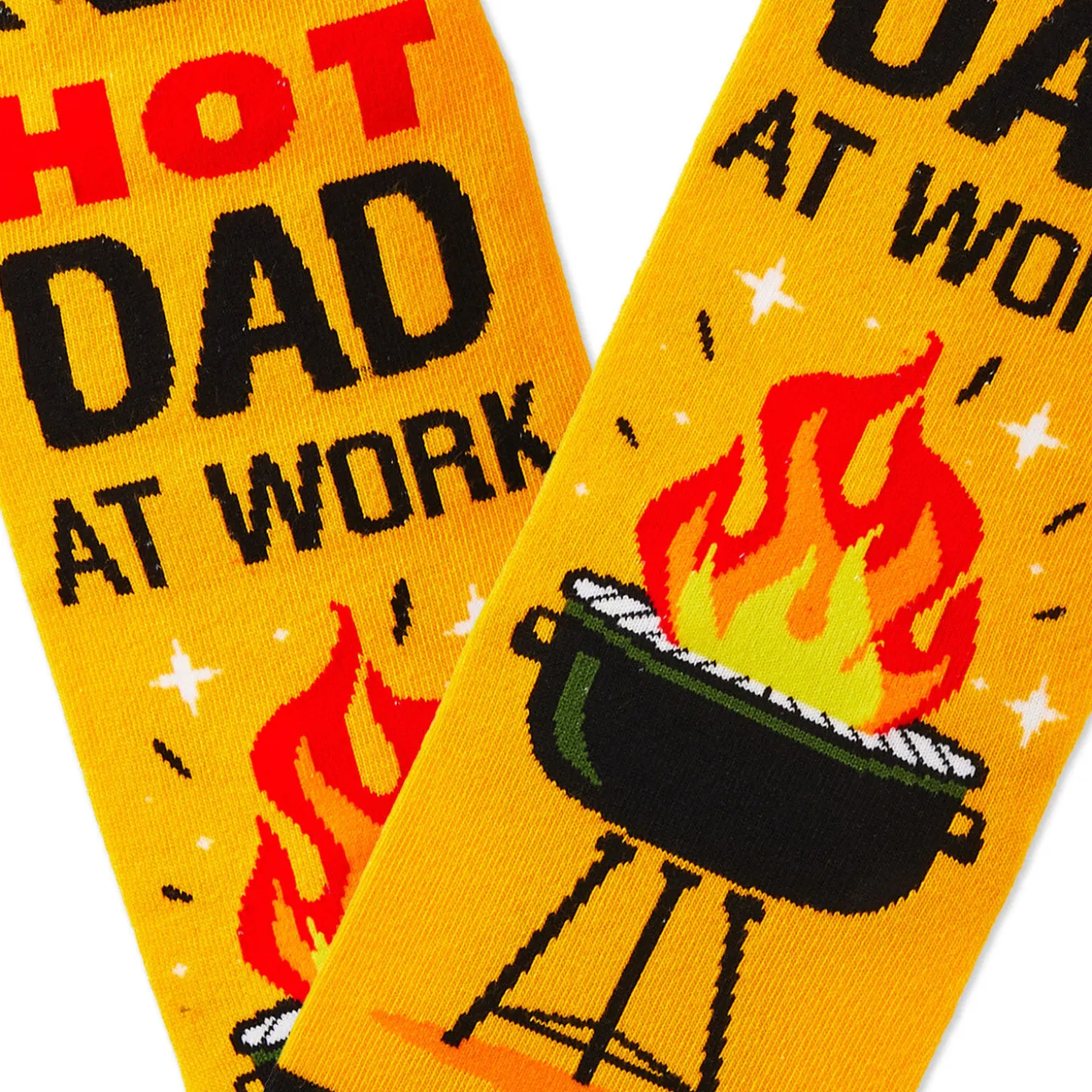 Hot Dad at Work Novelty Crew Socks