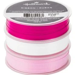 Hot Pink/Light Pink/White 3-Pack Curling Ribbon, 108'