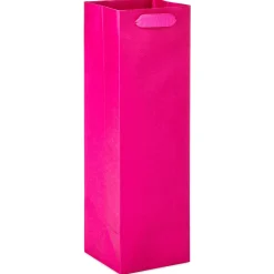 13" Hot Pink Wine Gift Bag