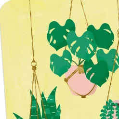 Houseplants in Hanging Baskets Blank Card