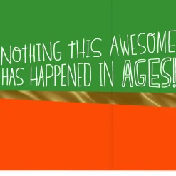 Huge News Party Dinosaur Funny Birthday Card for Kids