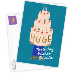 Huge Wishes Custom Birthday Card
