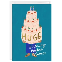 Huge Wishes Custom Birthday Card