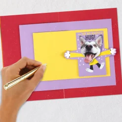 Hugging Dog Pop-Up Birthday Card With Mini Cards