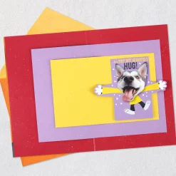Hugging Dog Pop-Up Birthday Card With Mini Cards