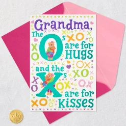 Hugs and Kisses Birthday Card for Grandma
