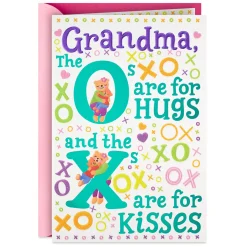 Hugs and Kisses Birthday Card for Grandma