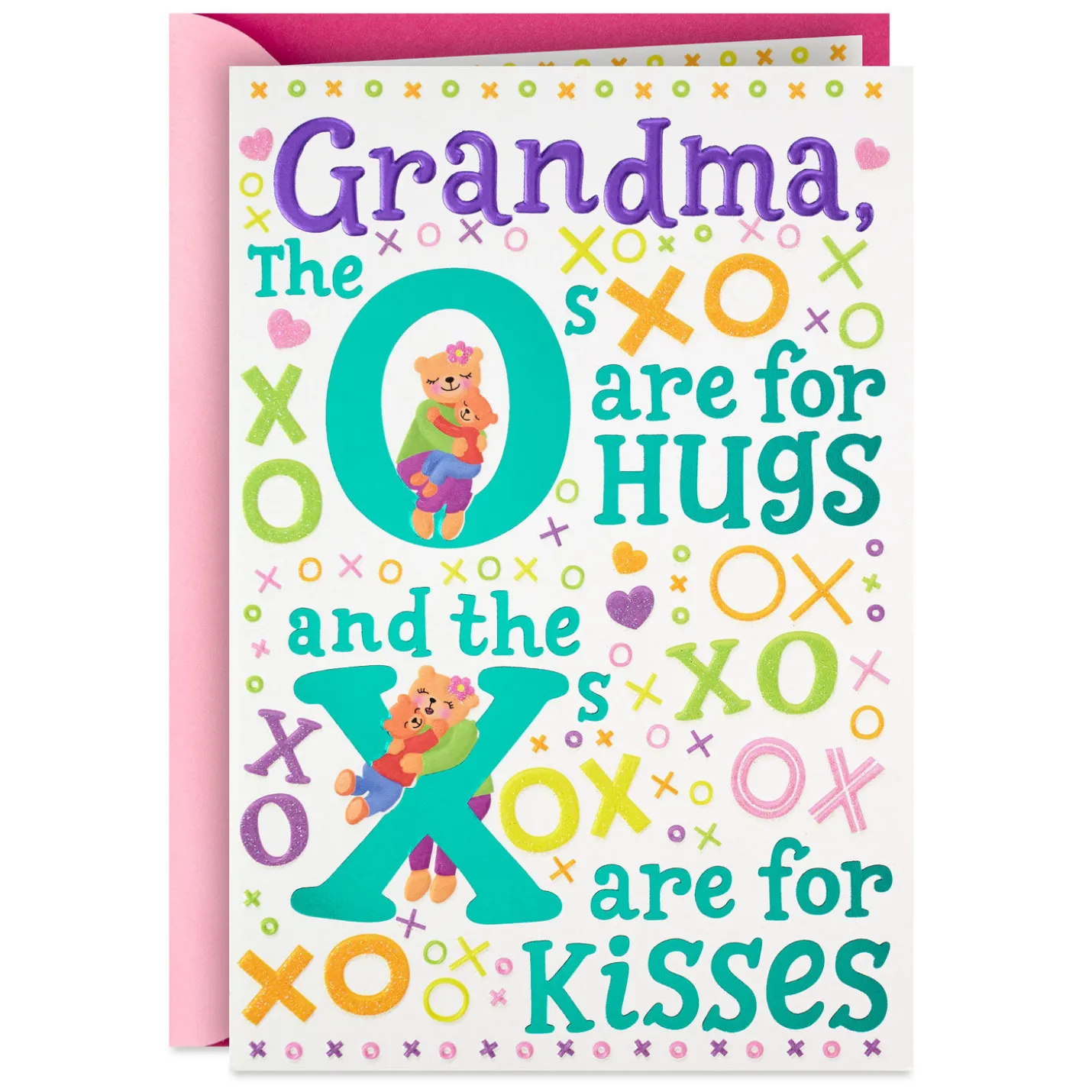 Hugs and Kisses Birthday Card for Grandma