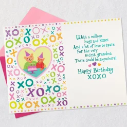 Hugs and Kisses Birthday Card for Grandma