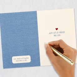 Hugs, Prayers and Love Religious Encouragement Card