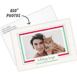 Hugs Rickrack Flat Holiday Photo Card