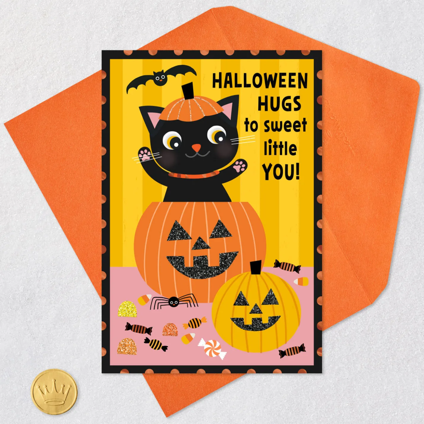Hugs to Sweet Little You Halloween Card for Kids