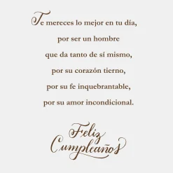Husband and Friend Spanish-Language Religious Birthday Card