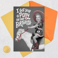 I Got You a Pony Funny Birthday Card