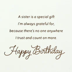 I Always Turn to You Birthday Card for Sister