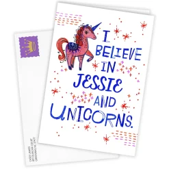 I Believe in You & Unicorns Custom Card