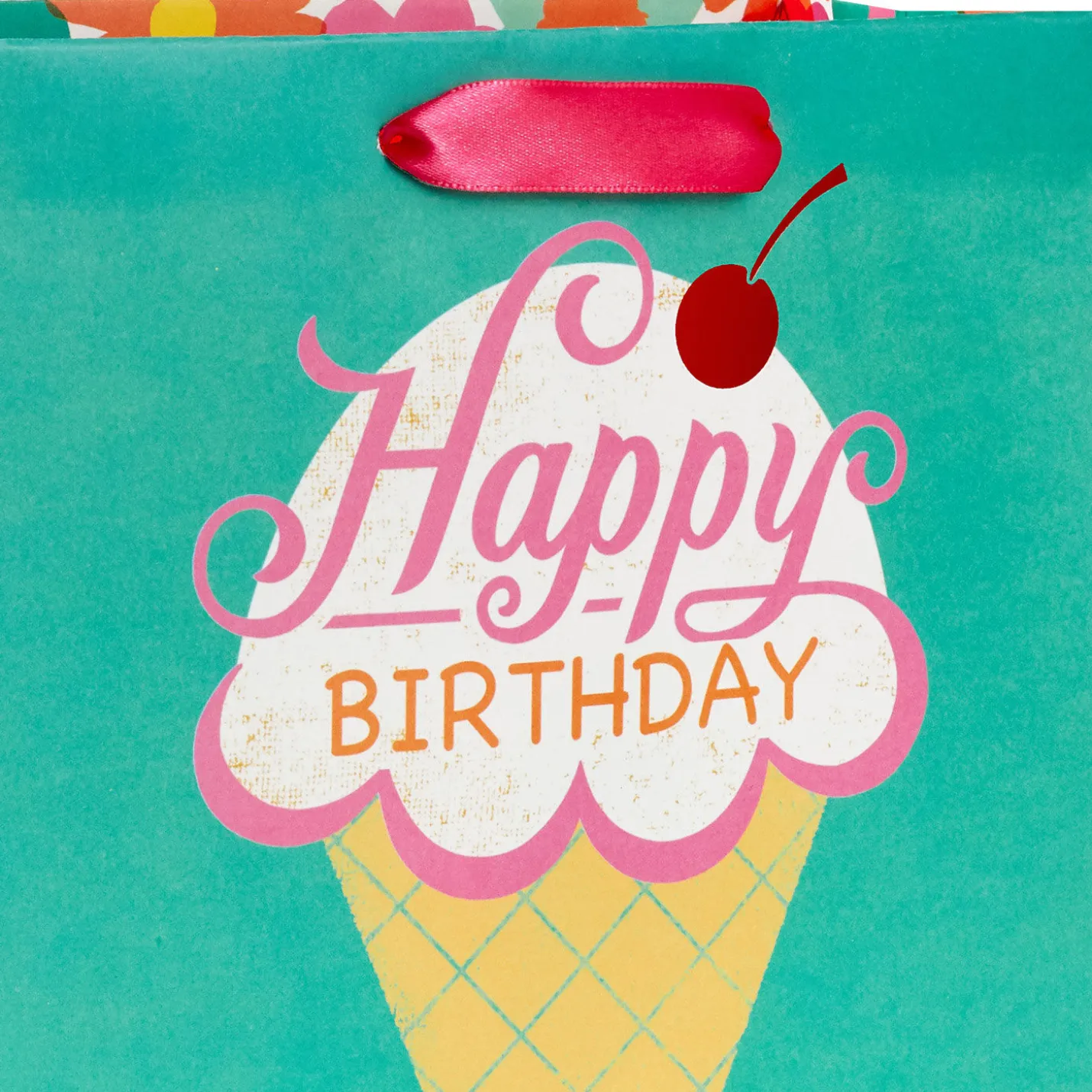 9.6" Ice Cream Cone Medium Birthday Gift Bag