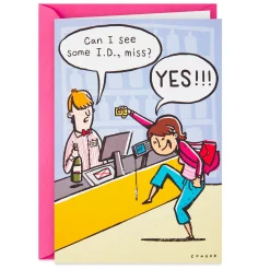 ID Check Funny Birthday Card for Her