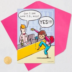 ID Check Funny Birthday Card for Her