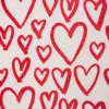 Illustrated Hearts Throw Blanket, 50x70