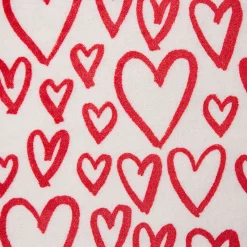 Illustrated Hearts Throw Blanket, 50x70