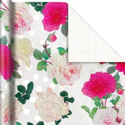 Illustrated Roses Wrapping Paper, 20 sq. ft.