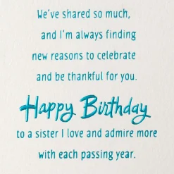 I Love Celebrating You Birthday Card for Sister