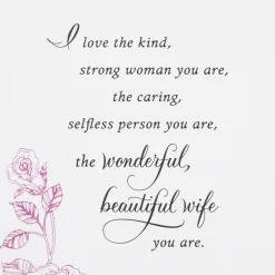 I Love Everything About You Birthday Card for Wife