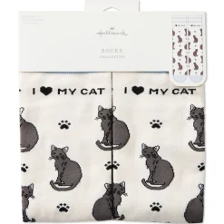 I Love My Black Cat Crew Socks