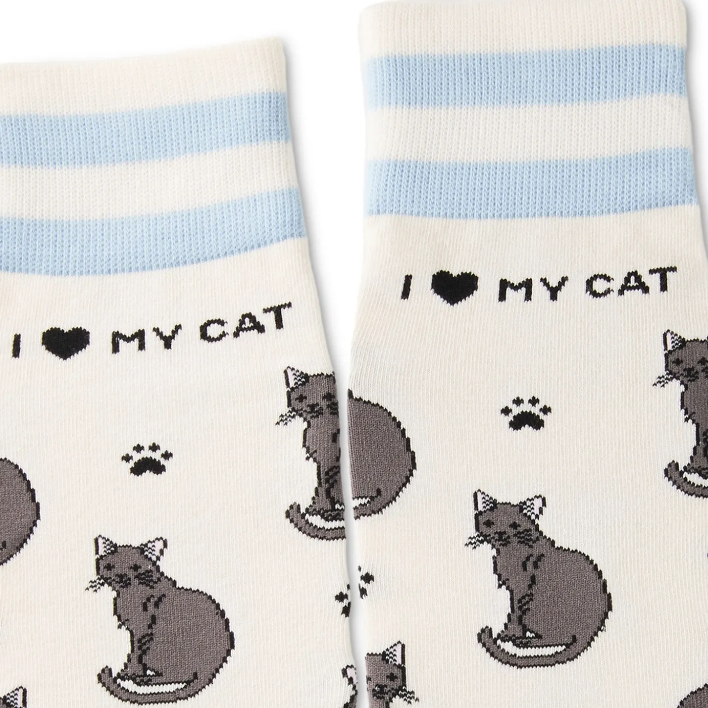 I Love My Black Cat Crew Socks